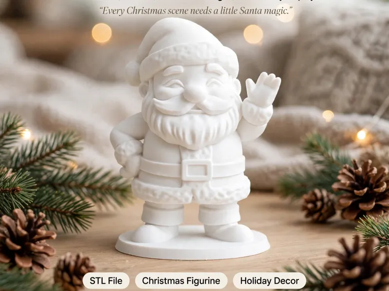 Noel Baba Figürü, Noel Heykeli, Festif Masa Dekorasyonu