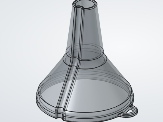 3D Printer Files | 3MF File | funnel with groove for air - trichter mit aussparung v2