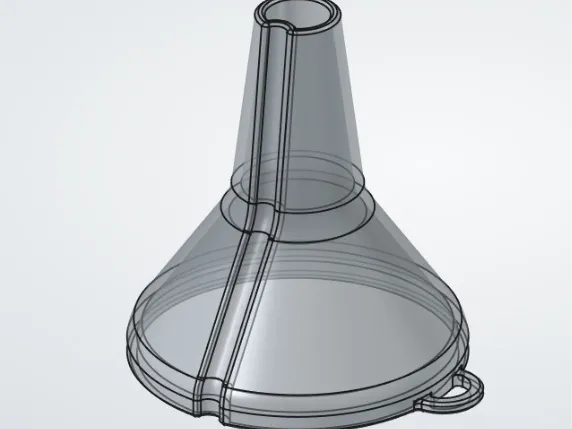 funnel with groove for air - trichter mit aussparung v2