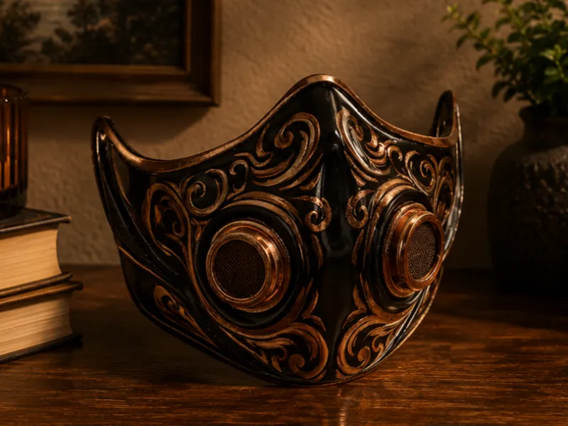 Respiratore a Mezza Maschera Antigas in Stile Fantasy Steampunk