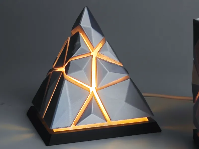 Luminária de Quebra-Cabeça de Fragmentos do Tempo | Pirâmide