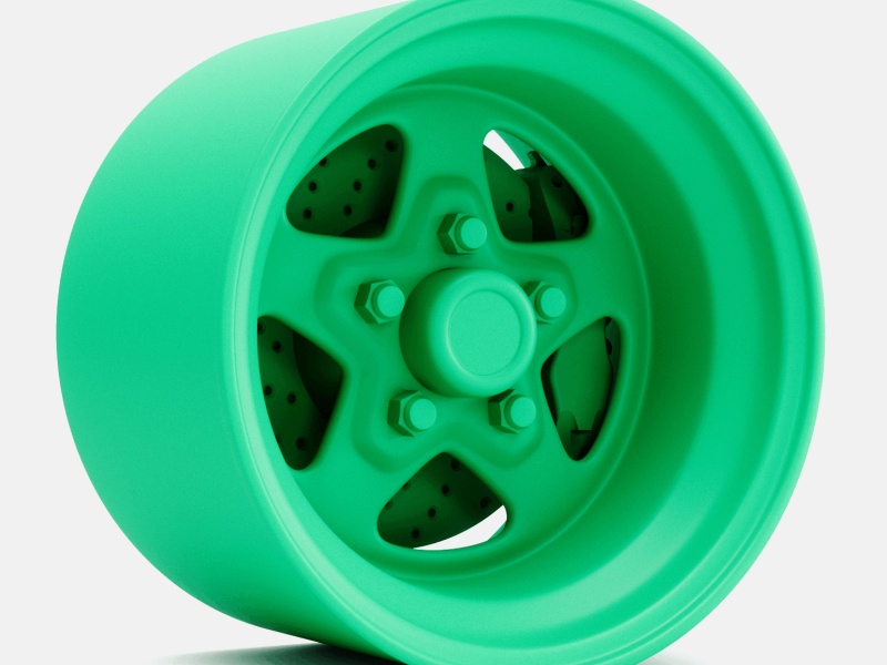 1/24 Scale, 15x10 Weld Pro Star Wheel and Brake