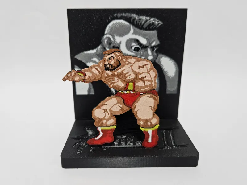 Zangief Street Fighter 2 Pixel Art Figure