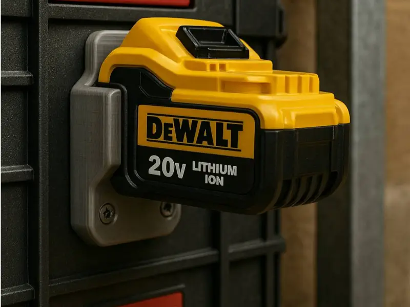 Держатель аккумуляторов DeWalt 18–20V / FlexVolt для Qbrick / гаража