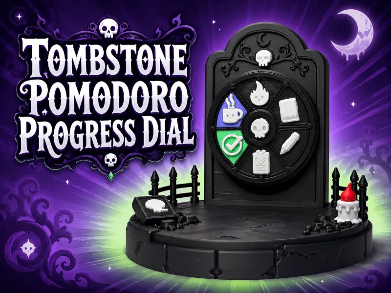 Tombstone Pomodoro Progress Dial