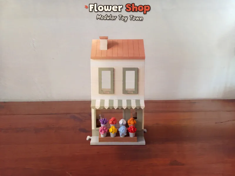 MODULAR FLOWER SHOP - STACKABLE TOY TOWN BUILDING [FREE]