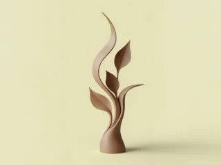 Abstract Leaf Sculpture