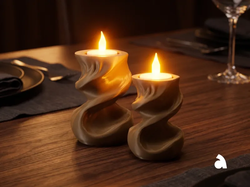 Porte-bougie Flamme Torsadée
