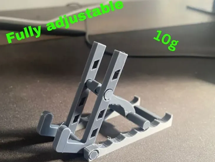 小型調整可能スマートフォンスタンド（一体成型プリント）