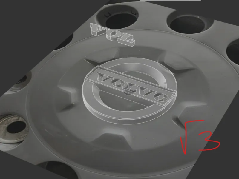 Volvo logo for the front wheels of a truck (Volvo FH 13 2014
