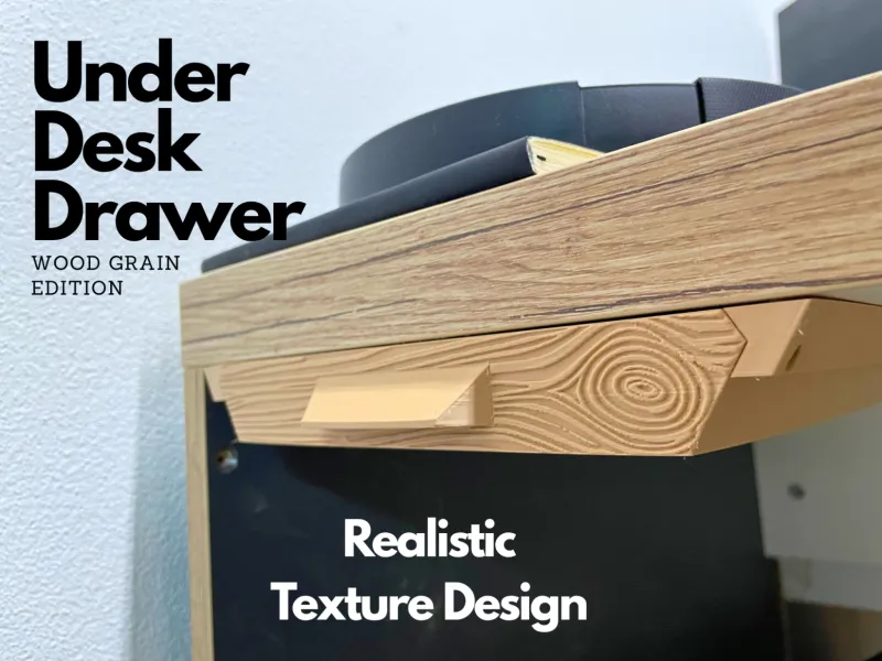 Under-Desk Drawer - Wood Grain Edition