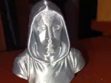 Hooded Polygon Man Bust Print-0