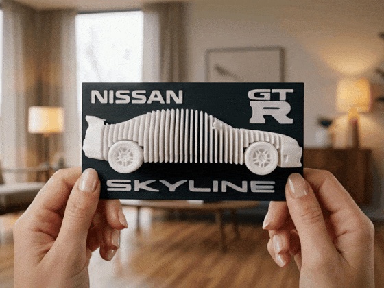 Modelo en capas del Nissan Skyline GT-R