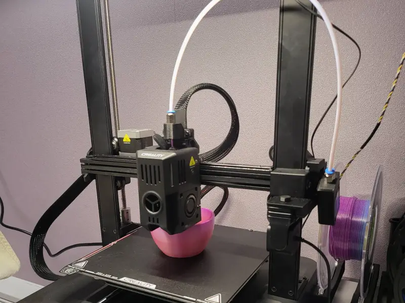 Ender 3 v3 KE Camera holder with filament tube holders