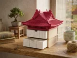 Pagoda Drawer Organizer - Asian Inspired Storage Box-0