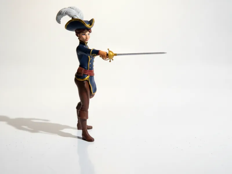 击剑女士手办 女战士 3D打印模型