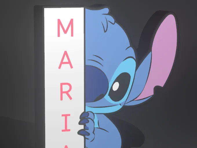 Lightbox stitch with nome Maria