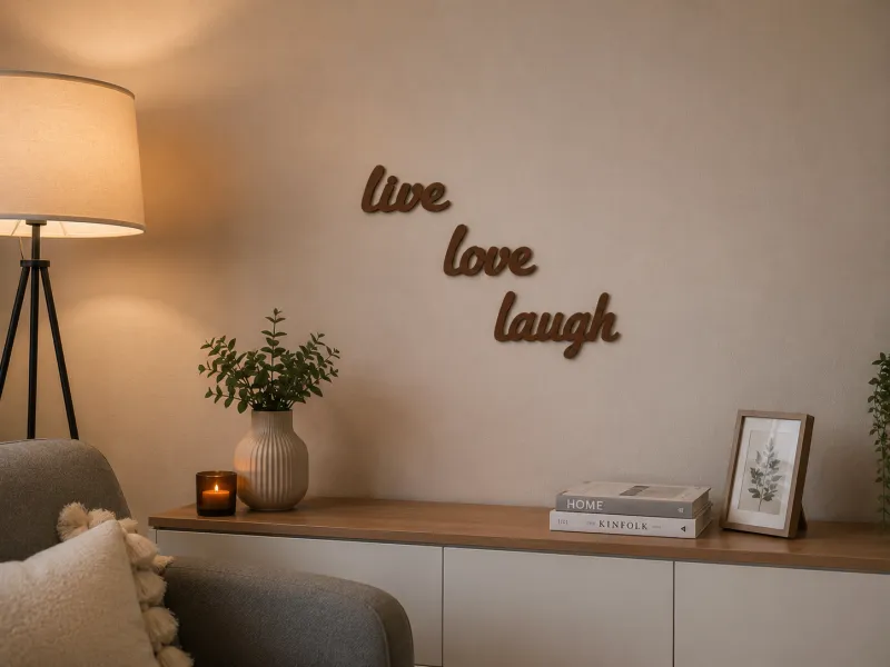 Live • Love • Laugh – Decoração de Parede