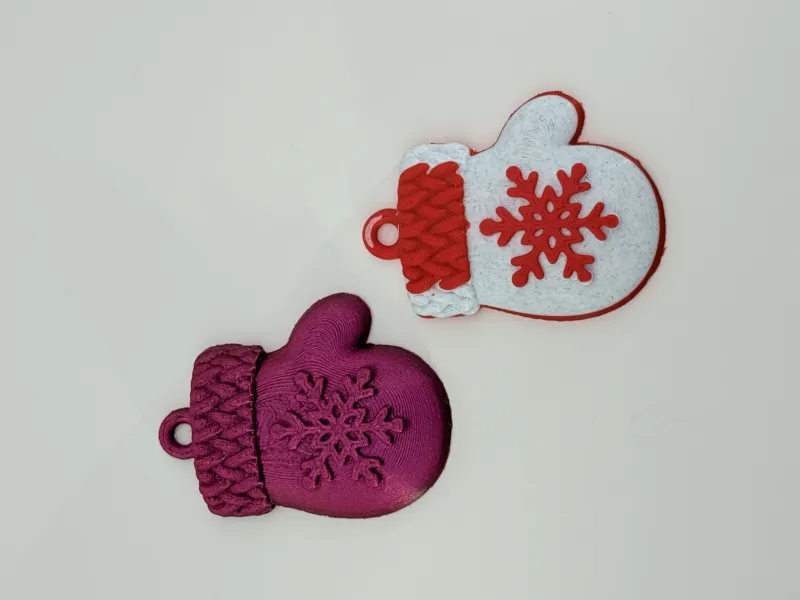 Snowflake Mitten Ornament | Winter Holiday Decoration