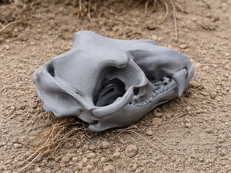 Grey Wolf Skull