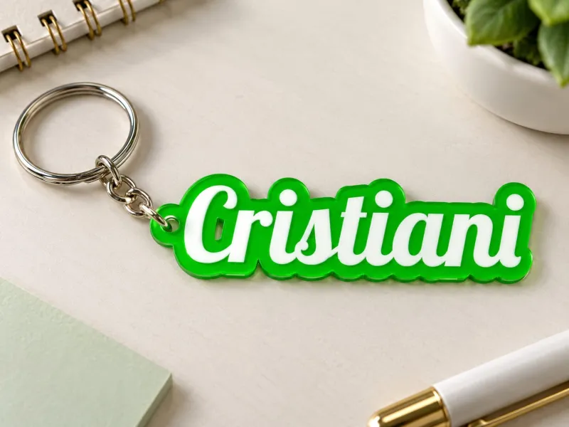Porta-Chaves Personalizado Nome Cristiani Chaveiro 3D