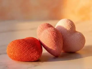 Knitted Heart: Cute, Chonky and Puffy
