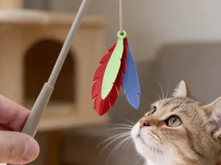 逗猫羽毛