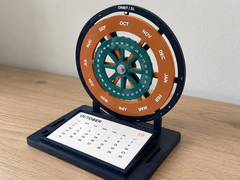 Premium Modular 3D Printed Desk Calendar System