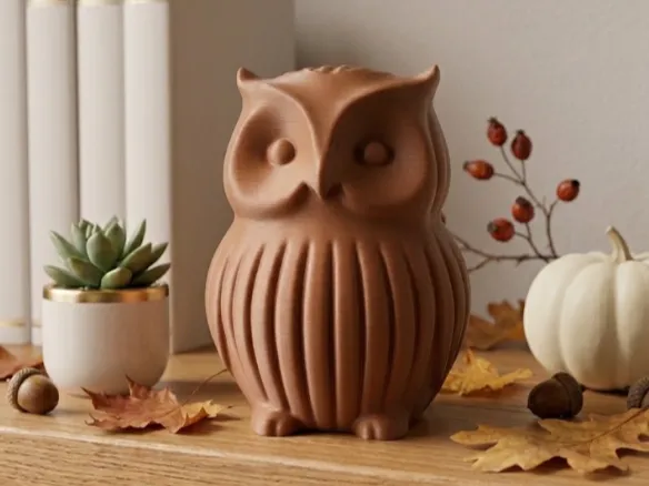Búho minimalista Japandi - Decoración de otoño