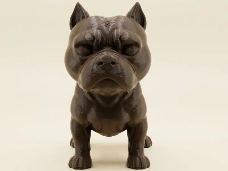 Pitbull Musculos și Furios pentru Imprimare 3D – Figurină Puternică de Câine