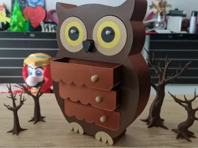 Night Owl Jewelry Box / Storage Drawer