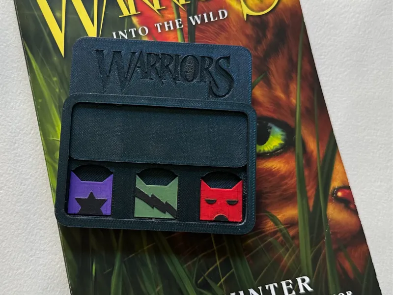 Warriors bladwijzers met etui