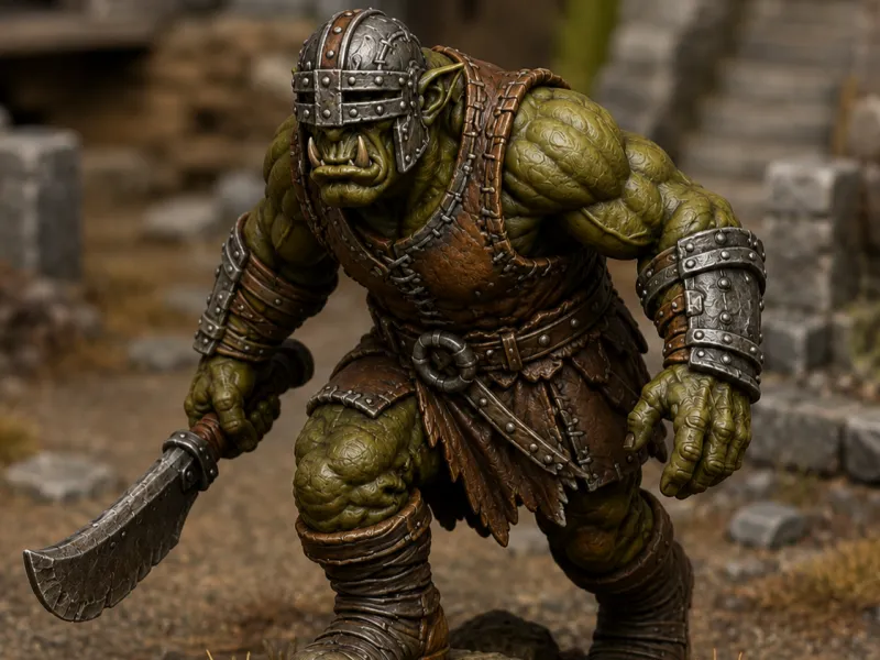 orc hunter the wood runner for RPG tabletop collectible