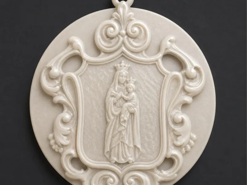 Colgante con medalla virgen del carmen punta Umbría