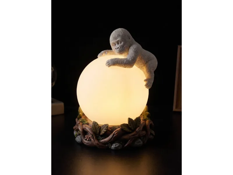 Baby Gorilla Moon Lamp 3D Print | Jungle LED Night Light
