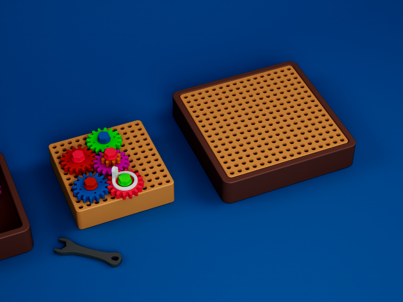Interactive Gear Fidget Board - Education - PLA - 3D printed product - фото 2