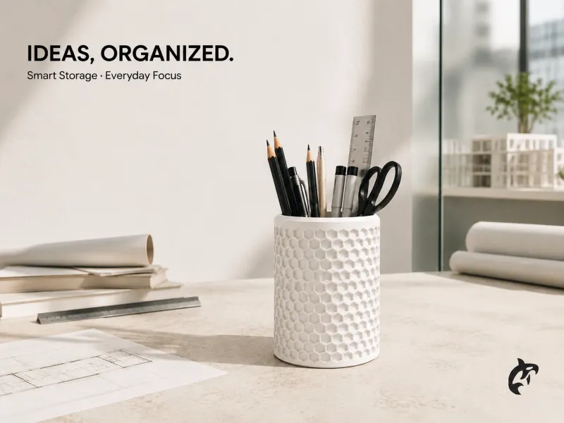 Honeycomb Desk Organizer & Pen Holder