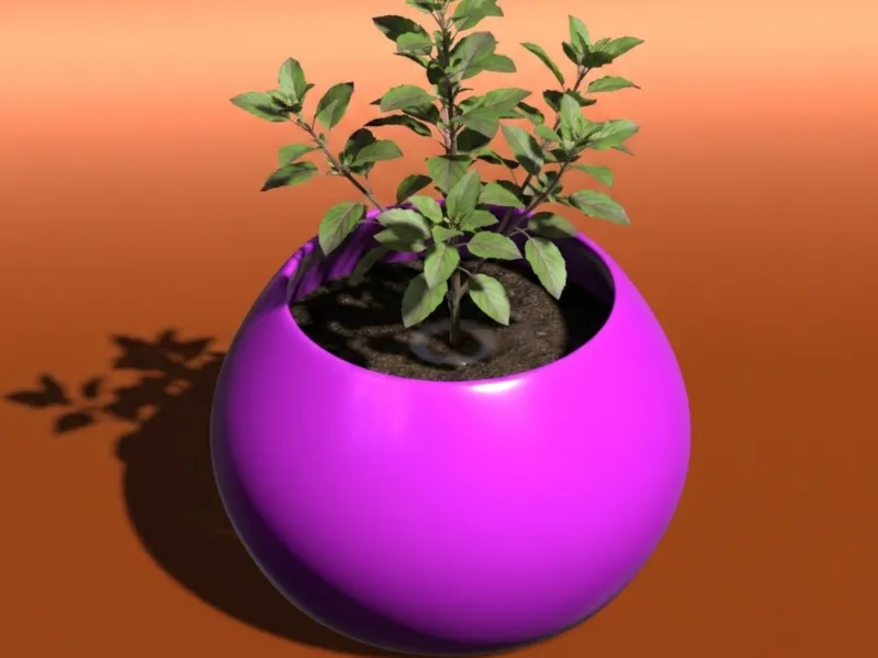 A pot to plant a Tulsi plant.