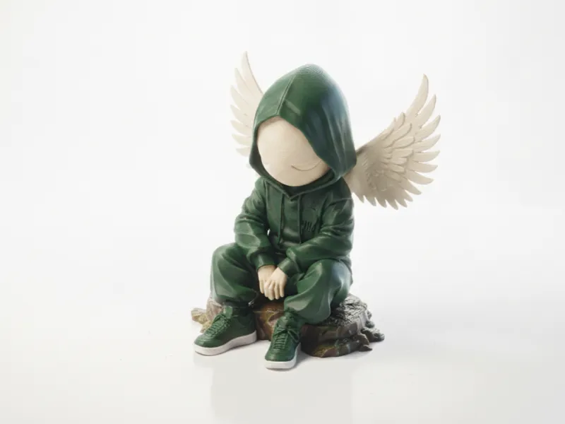 Bored Demon Angel Wings Fantasy Figurine 3D Printable