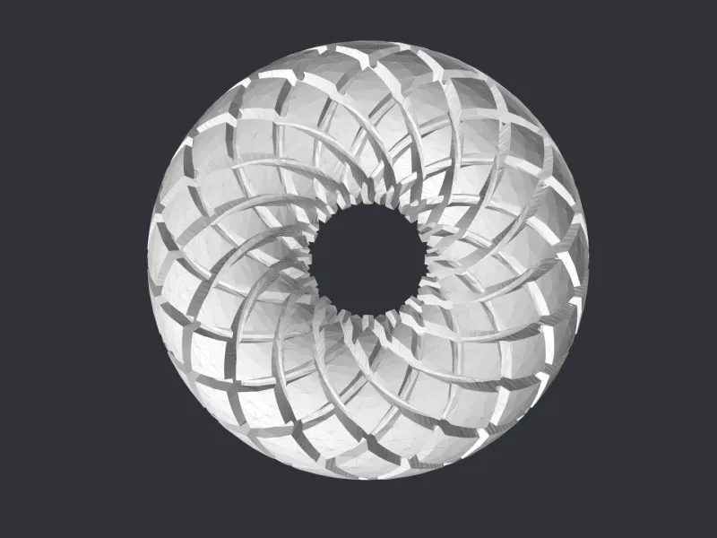 Orgone Scalar | Rodin Coil Torus STL 60mm x 21mm 2x12 groves