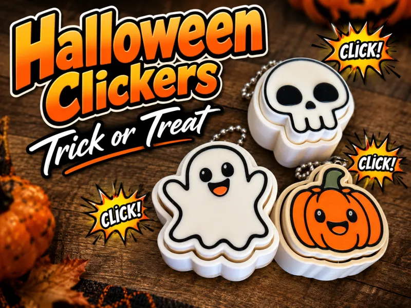 Halloween Clickers Ghost Pumpkin Skull Trick Treat