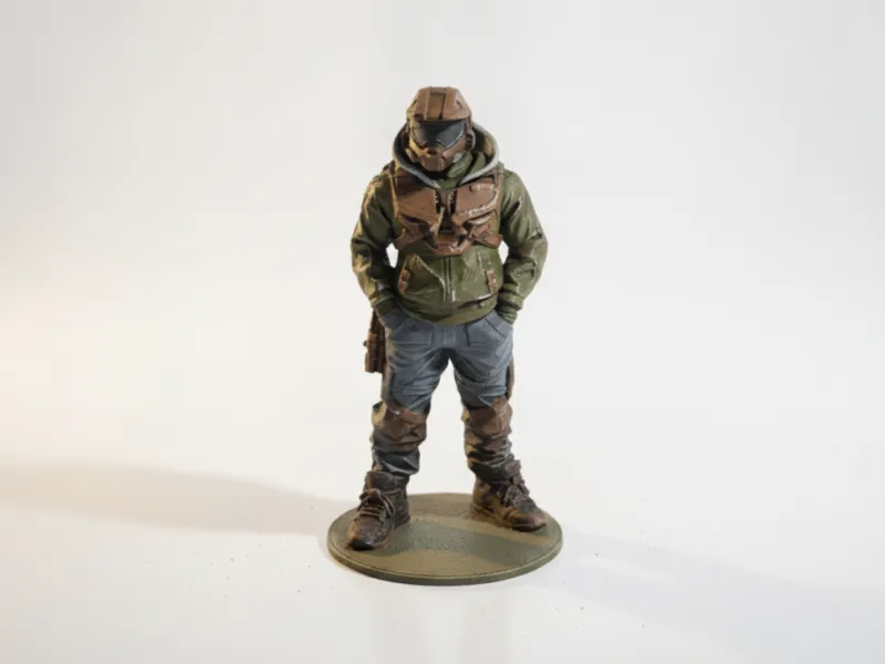 Sokak Tarzı Master Chief Figürü Şehir Stili 3D Yazdırılabilir