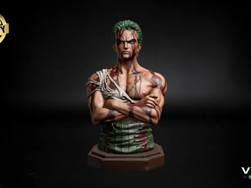 Roronoa Zoro STL 3D Model , High Detail Anime Figurine | One