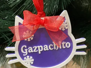 Christmas tree cute cat ornament