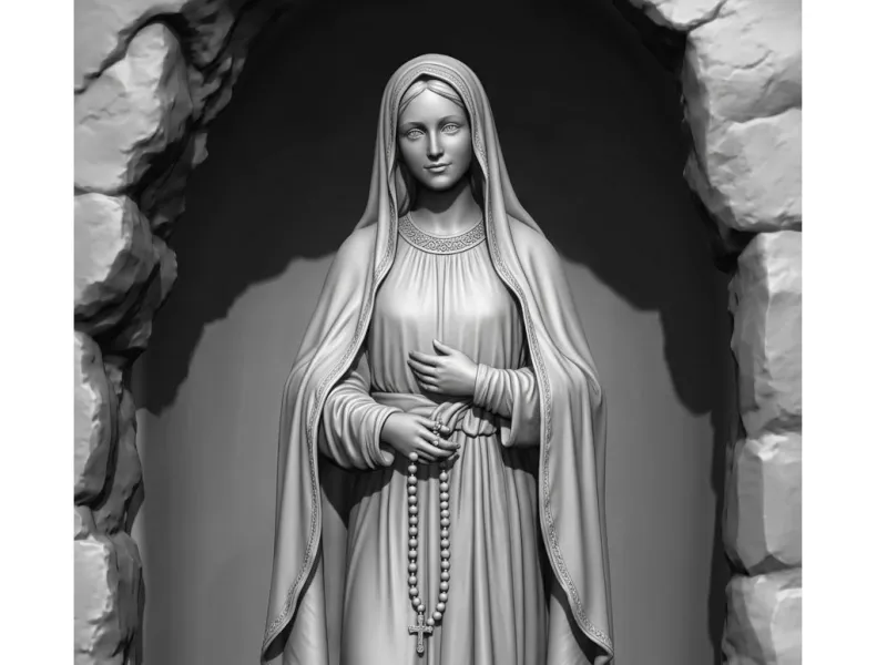 Virgen of Lourdes in Rock