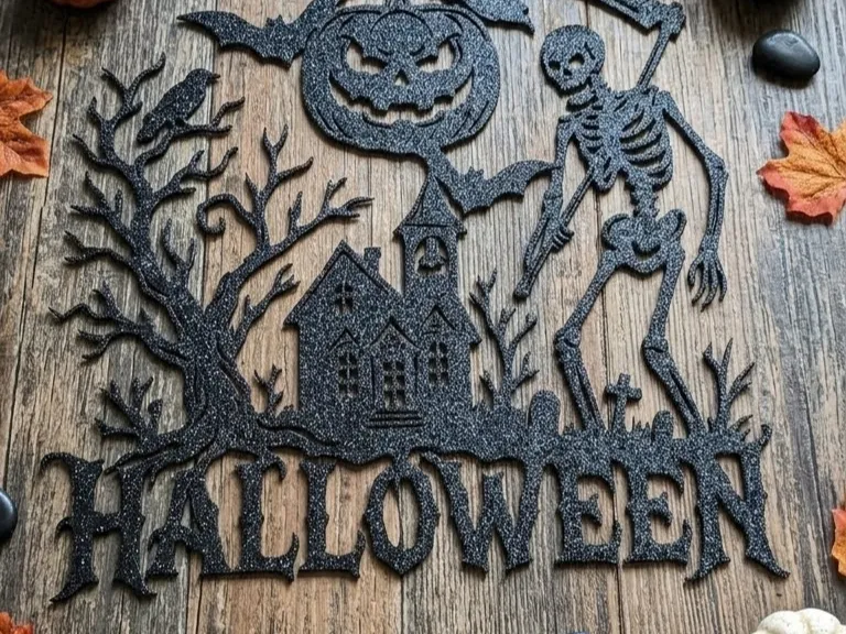 Decoración espeluznante para puerta de Halloween