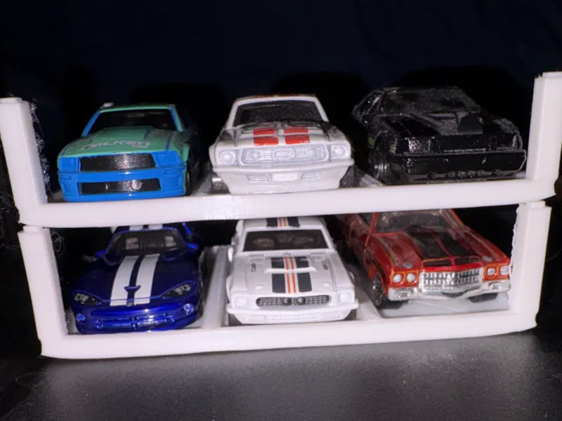 Stackable 3 car display for Hot Wheels