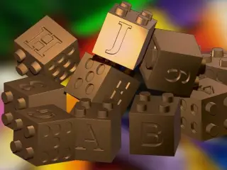 Play Cubes Educational Lego Numbers and Letters Set 1:10