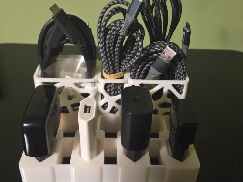 Multi Charger and Cable Organizer Stand