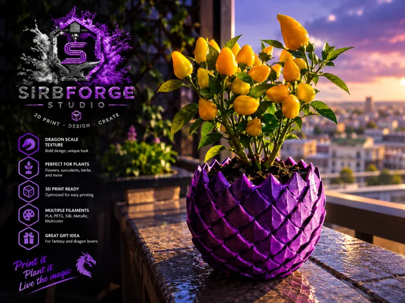🐉 Dragon Scale Flower Pot
